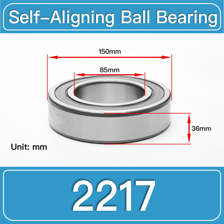2217 Self-Aligning Ball Bearings dimension drawing
