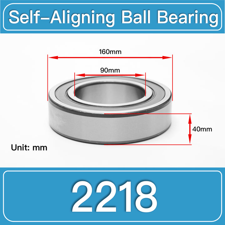 2218 Self-Aligning Ball Bearings dimension drawing