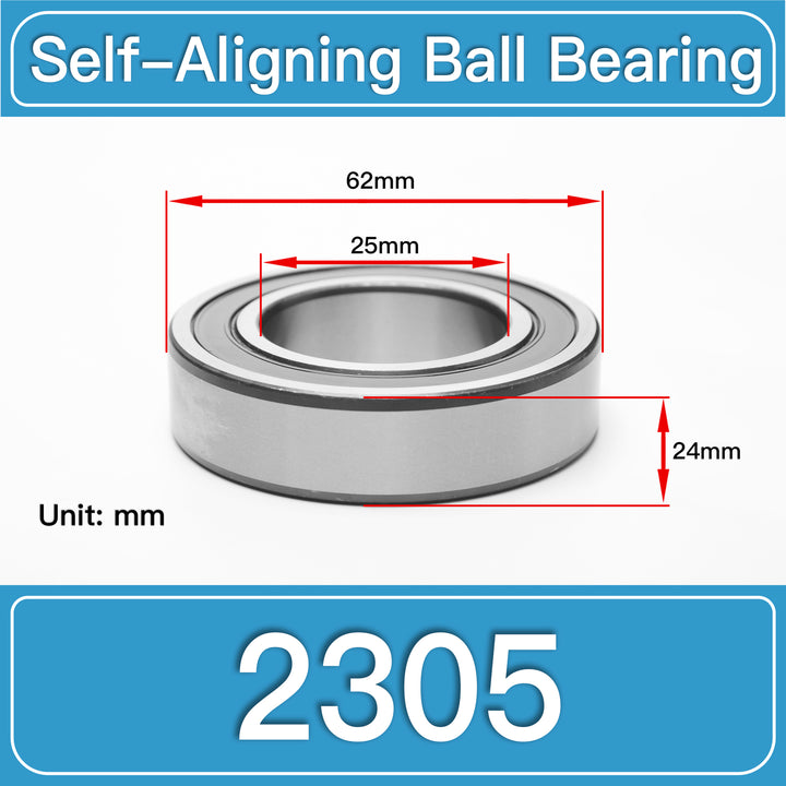 2305 Self-Aligning Ball Bearings dimension drawing
