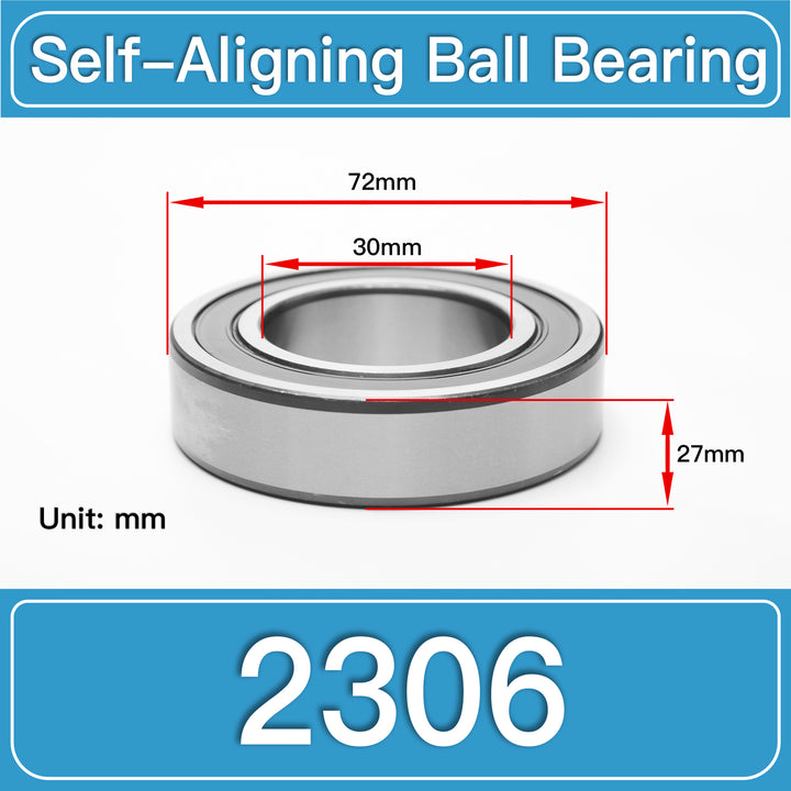 2306 Self-Aligning Ball Bearings dimension drawing