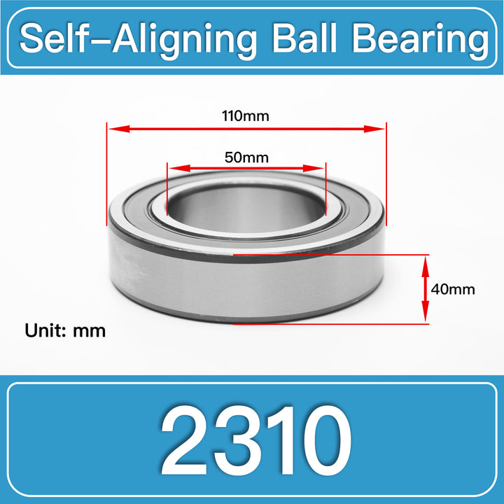 2310 Self-Aligning Ball Bearings dimension drawing