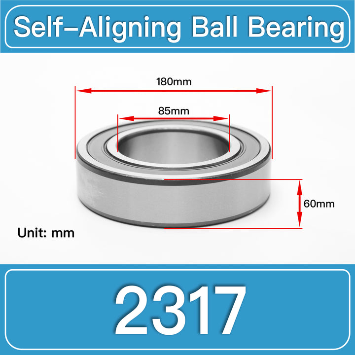 2317 Self-Aligning Ball Bearings dimension drawing