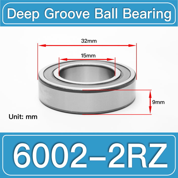 6002-2RZ Deep Groove Ball Bearings dimension drawing