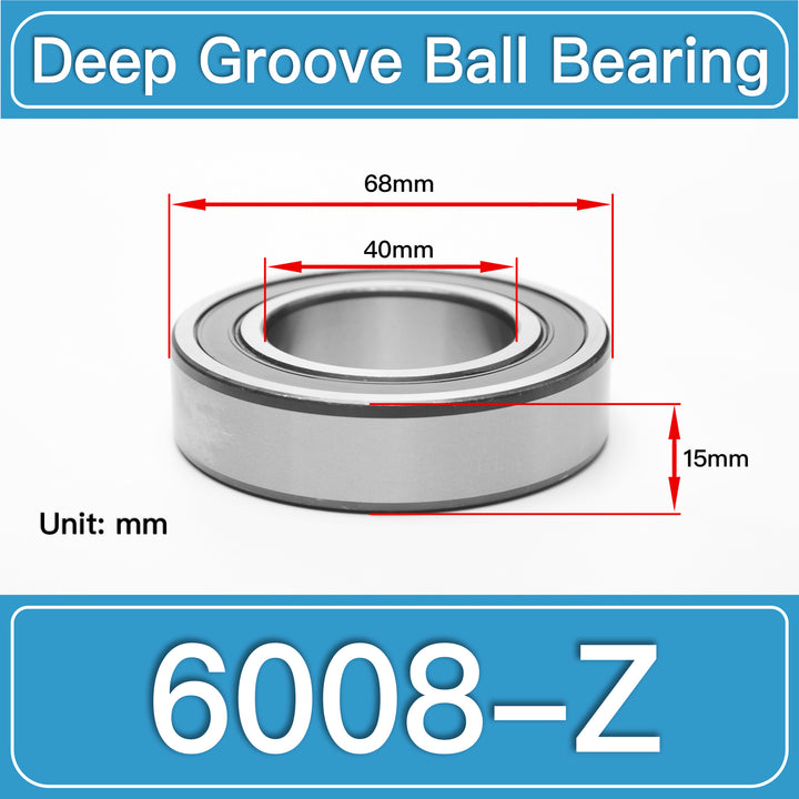 6008-Z Deep Groove Ball Bearings dimension drawing
