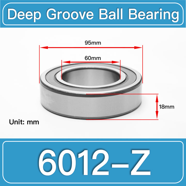 6012-Z Deep Groove Ball Bearings dimension drawing