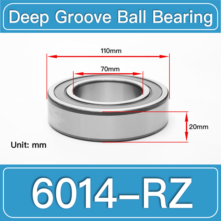 6014-RZ Deep Groove Ball Bearings dimension drawing