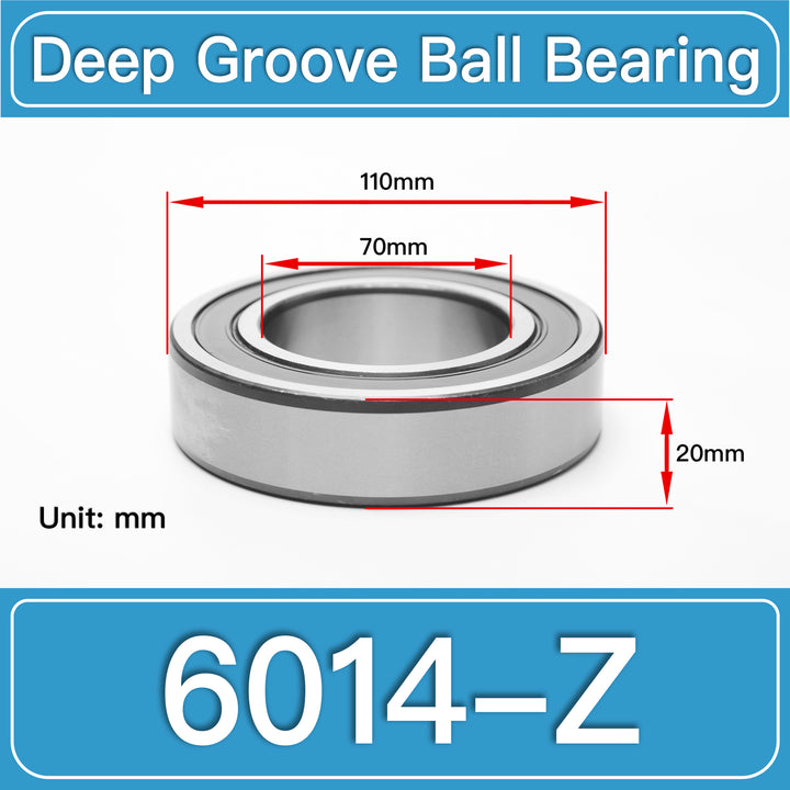 6014-Z Deep Groove Ball Bearings dimension drawing