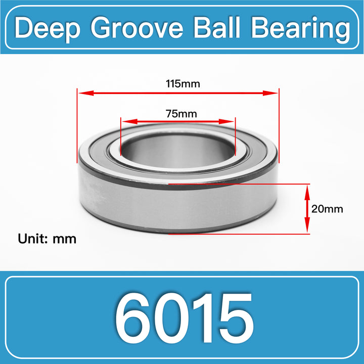 6015 Deep Groove Ball Bearings dimension drawing