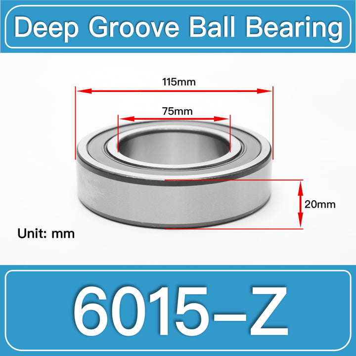 6015-Z Deep Groove Ball Bearings dimension drawing