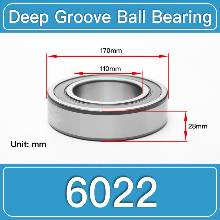 6022 Deep Groove Ball Bearings dimension drawing