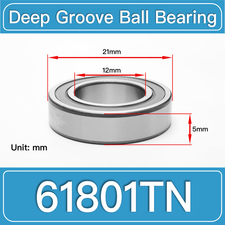 61801TN Deep Groove Ball Bearings dimension drawing