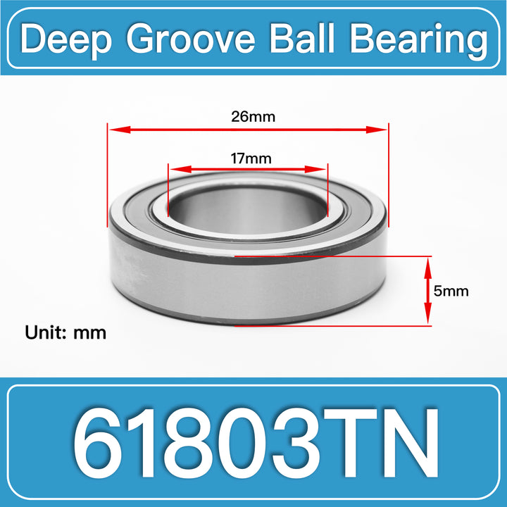 61803TN Deep Groove Ball Bearings dimension drawing