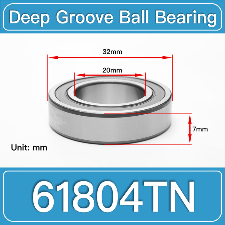 61804TN Deep Groove Ball Bearings dimension drawing