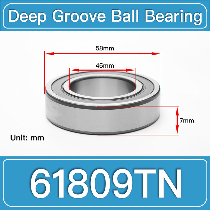 61809TN Deep Groove Ball Bearings dimension drawing