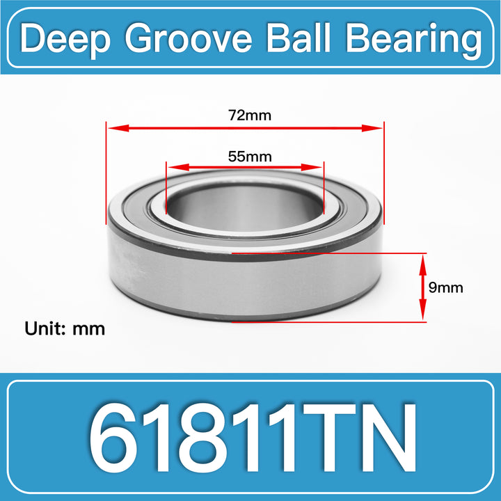 61811TN Deep Groove Ball Bearings dimension drawing