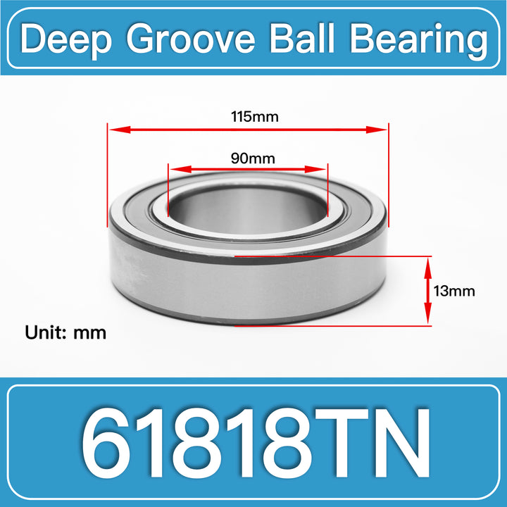 61818TN Deep Groove Ball Bearings dimension drawing