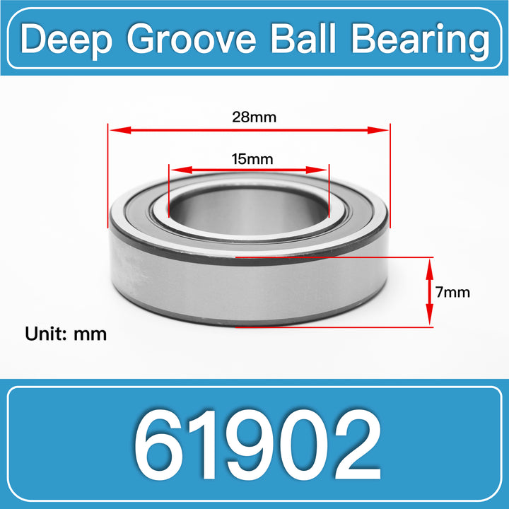 61902 Deep Groove Ball Bearings dimension drawing