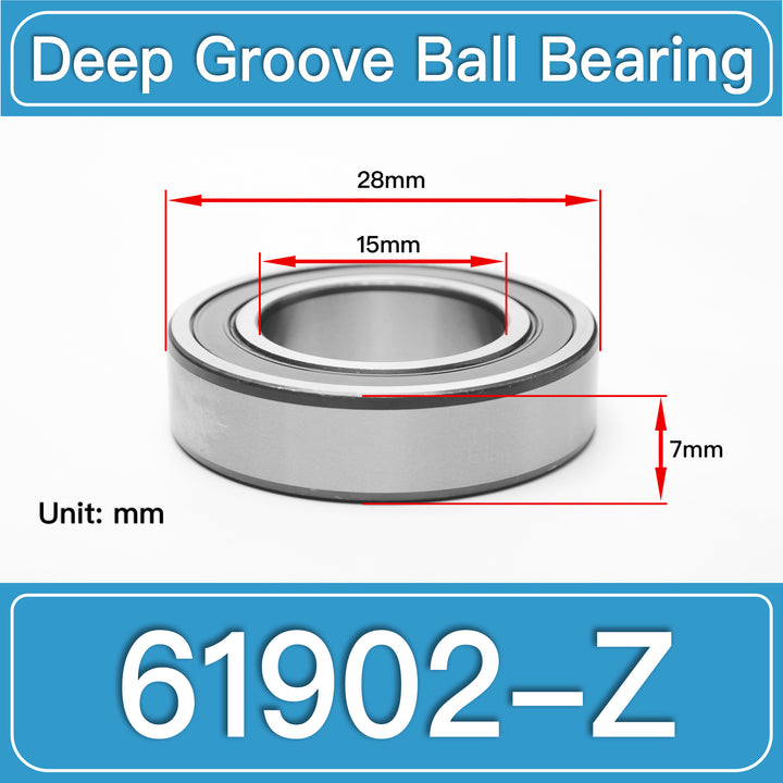 61902-Z Deep Groove Ball Bearings dimension drawing
