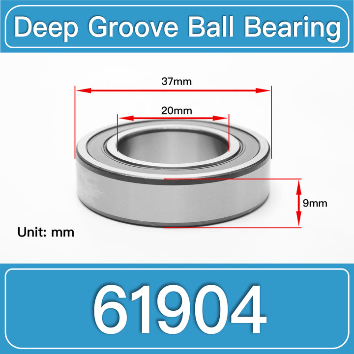 61904 Deep Groove Ball Bearings dimension drawing