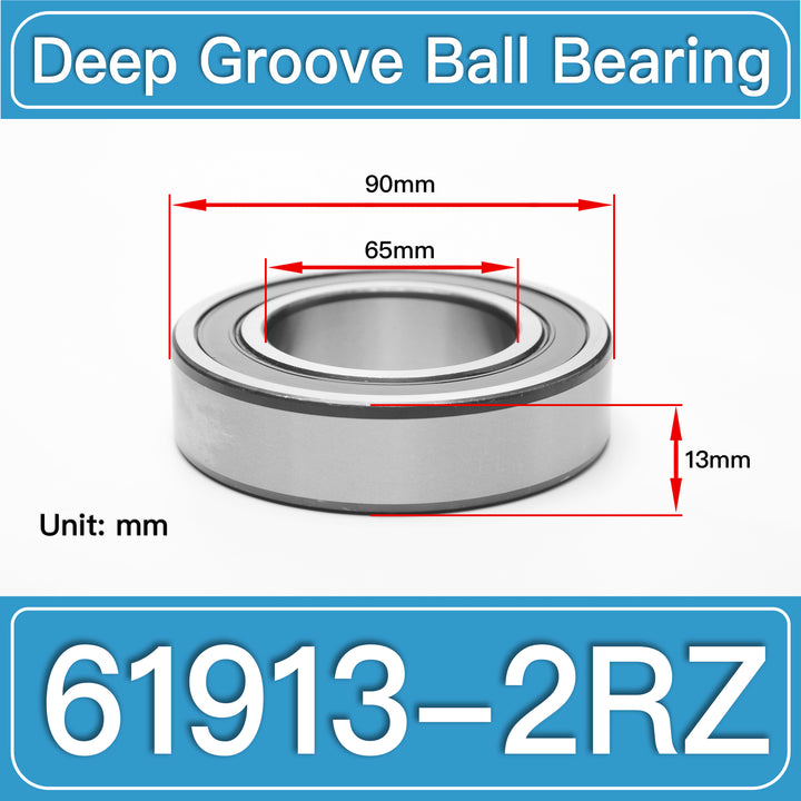 61913-2RZ Deep Groove Ball Bearings dimension drawing