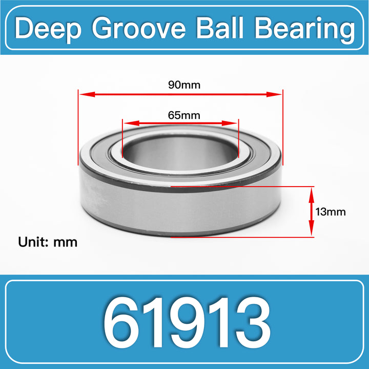 61913 Deep Groove Ball Bearings dimension drawing