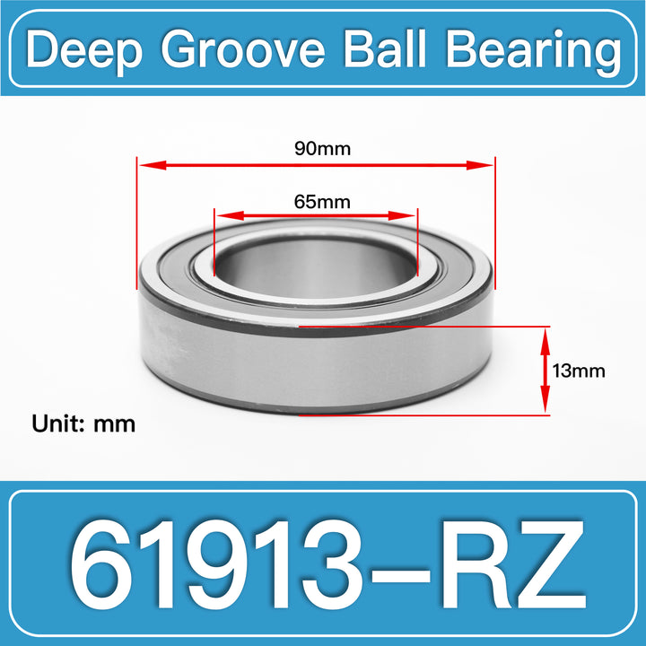 61913-RZ Deep Groove Ball Bearings dimension drawing