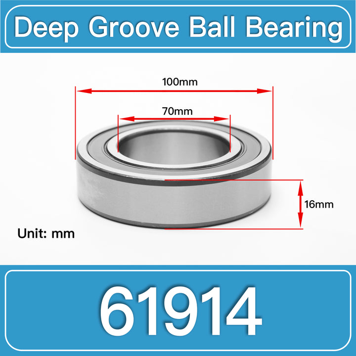 61914 Deep Groove Ball Bearings dimension drawing