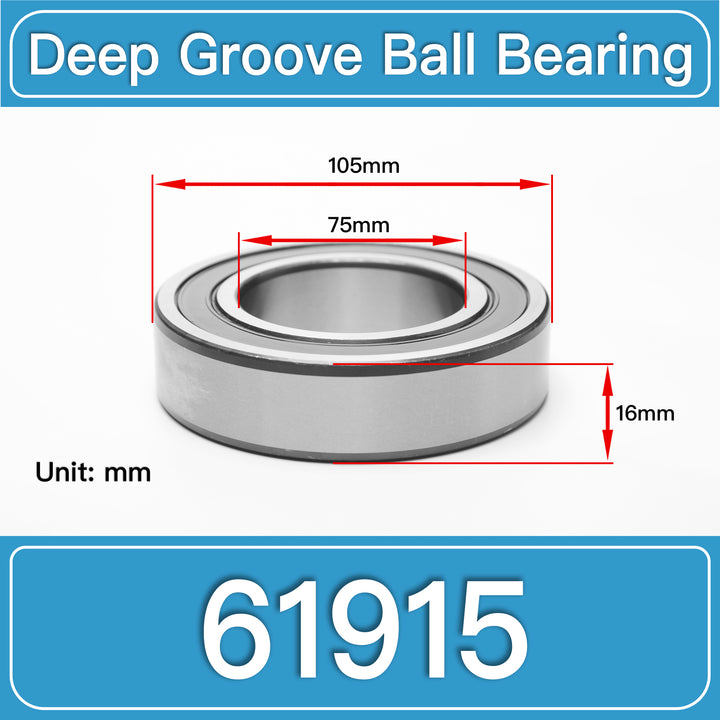 61915 Deep Groove Ball Bearings dimension drawing