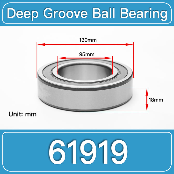 61919 Deep Groove Ball Bearings dimension drawing