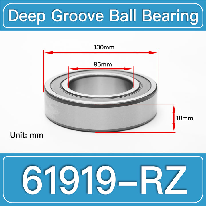 61919-RZ Deep Groove Ball Bearings dimension drawing