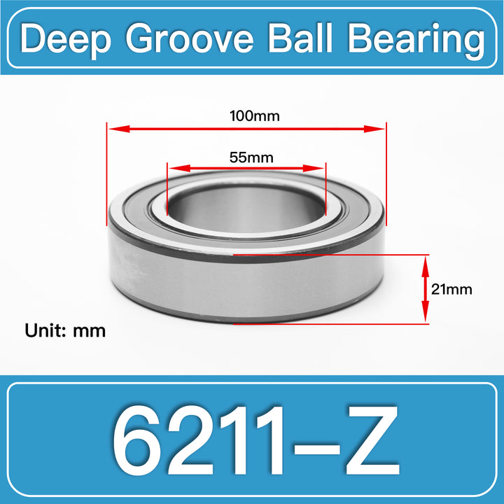 6211-Z Deep Groove Ball Bearings dimension drawing