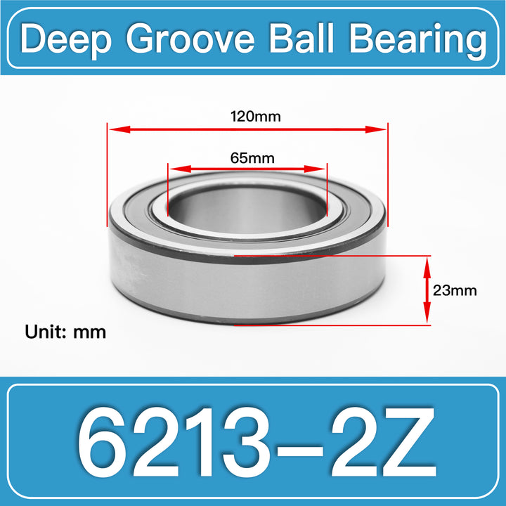 6213-2Z Deep Groove Ball Bearings dimension drawing