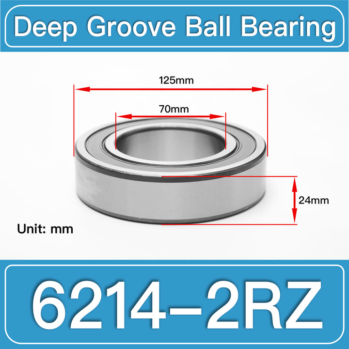 6214-2RZ Deep Groove Ball Bearings dimension drawing
