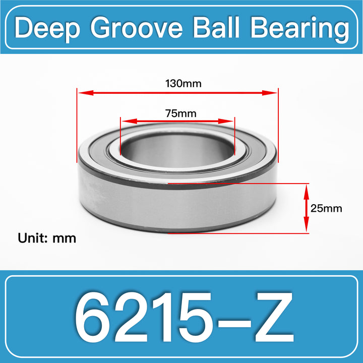 6215-Z Deep Groove Ball Bearings dimension drawing