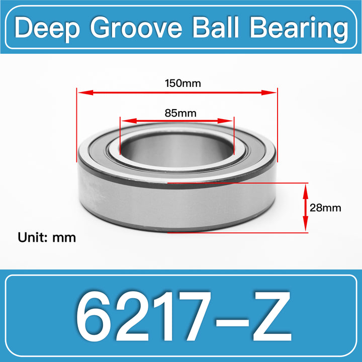 6217-Z Deep Groove Ball Bearings dimension drawing