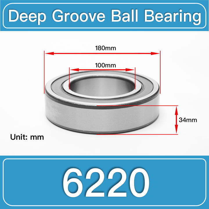 6220 Deep Groove Ball Bearings dimension drawing