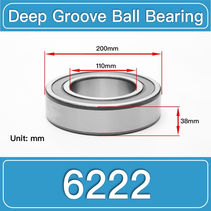 6222 Deep Groove Ball Bearings dimension drawing