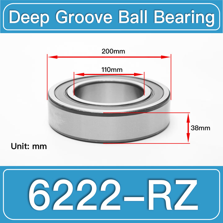 6222-RZ Deep Groove Ball Bearings dimension drawing