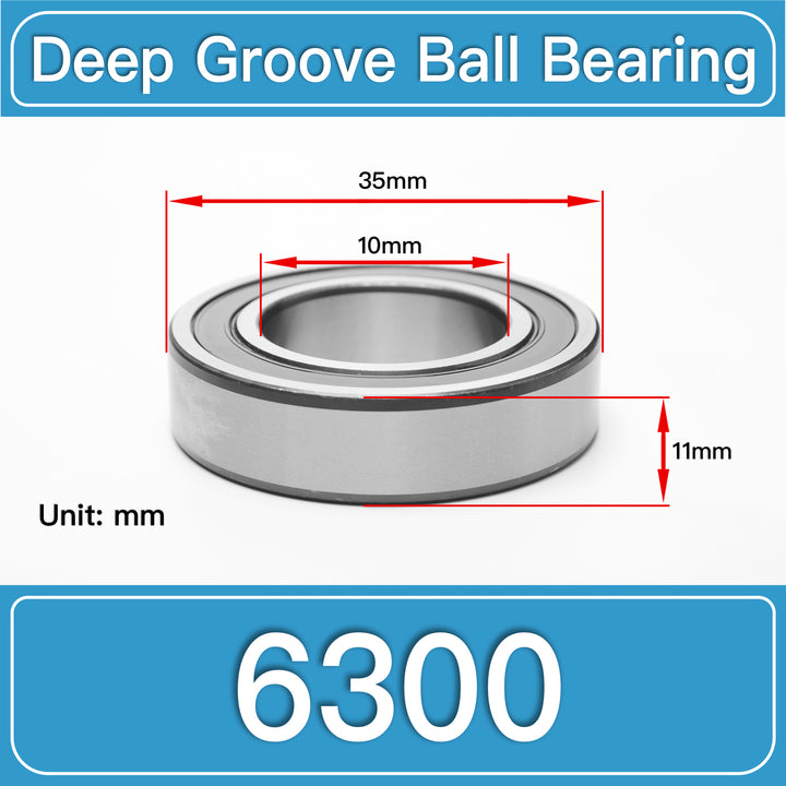 6300 Deep Groove Ball Bearings dimension drawing