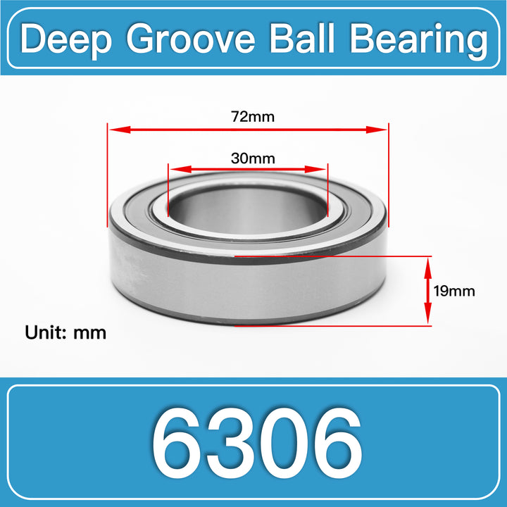 6306 Deep Groove Ball Bearings dimension drawing