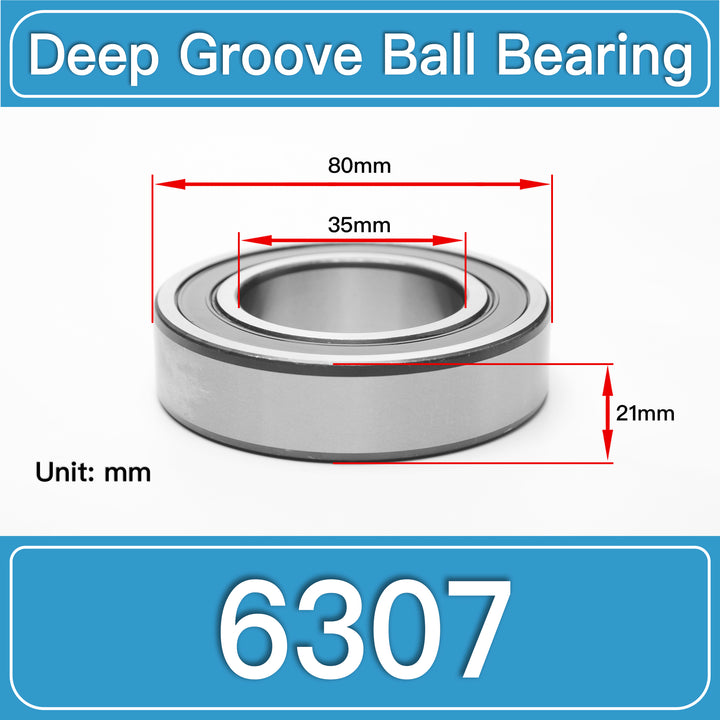 6307 Deep Groove Ball Bearings dimension drawing