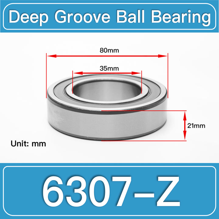 6307-Z Deep Groove Ball Bearings dimension drawing