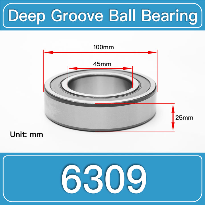6309 Deep Groove Ball Bearings dimension drawing