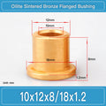 BBF10X12X8-18X1.2 Oilite Sintered Bronze Flanged Bushings dimension drawing