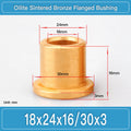 BBF18X24X16-30X3 Oilite Sintered Bronze Flanged Bushings dimension drawing