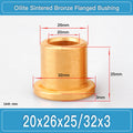 BBF20X26X25-32X3 Oilite Sintered Bronze Flanged Bushings dimension drawing