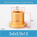 BBF3X6X5-9X1.5 Oilite Sintered Bronze Flanged Bushings dimension drawing