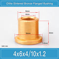 BBF4X6X4-10X1.2 Oilite Sintered Bronze Flanged Bushings dimension drawing