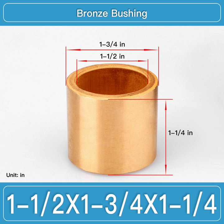 BRB-1-1_2X1-3_4X1-1_4 Inch Oil-Impregnated Bronze Sleeve Bushings dimension drawing