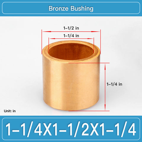 BRB-1-1_4X1-1_2X1-1_4 Inch Oil-Impregnated Bronze Sleeve Bushings dimension drawing